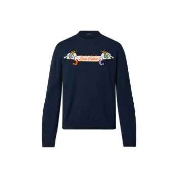 LOUIS VUITTON X Nigo Intarsia Jacquard Graphic Cashmere Crewneck