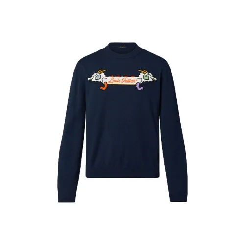 LOUIS VUITTON X Nigo Intarsia Jacquard Graphic Cashmere Crewneck