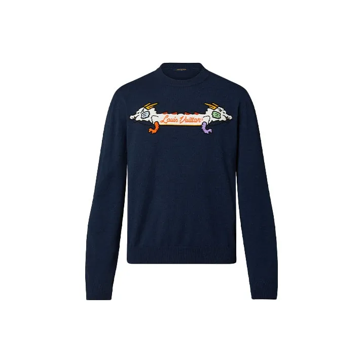 LOUIS VUITTON X Nigo Intarsia Jacquard Graphic Cashmere Crewneck-0