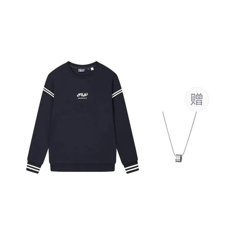 FILA Original Sweatshirt Men's Blue Comes With Necklace-0