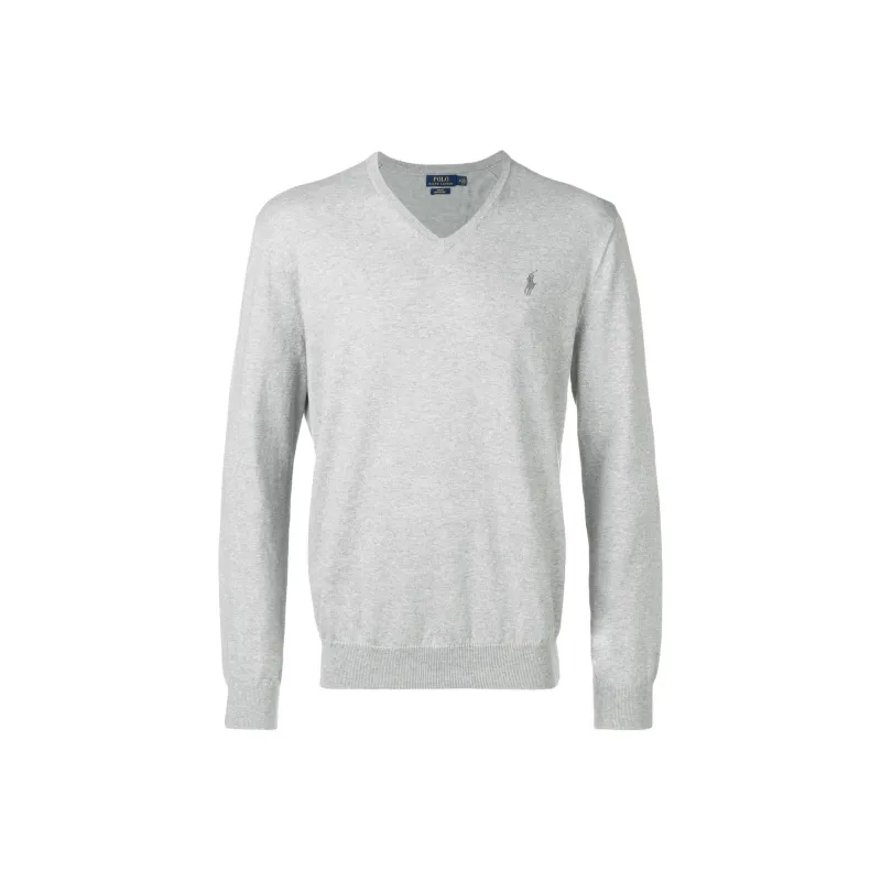 Polo Ralph Lauren Logo Embroidered V neck Jumper-0