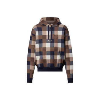 LOUIS VUITTON Damier Cashmere And Wool Blend Hoodie