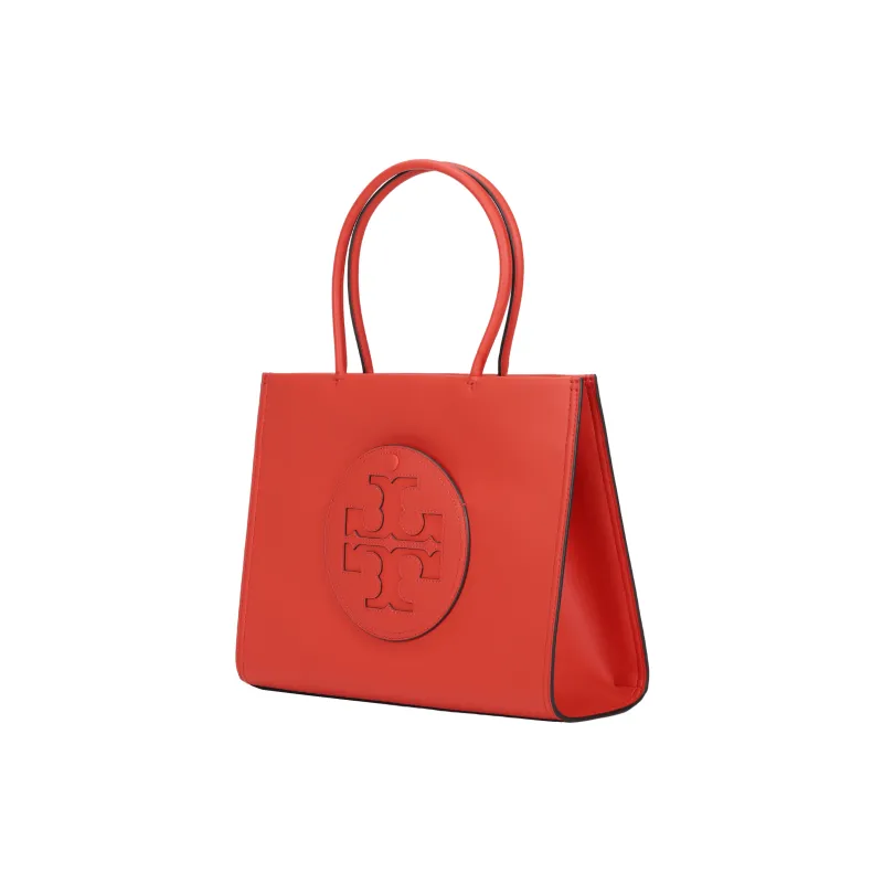 TORY BURCH Ella Synthetic Leather Tote Bag, Shopping Bag, Shoulder Bag, Crossbody Bag, Handbag Trumpets Women's Red-1