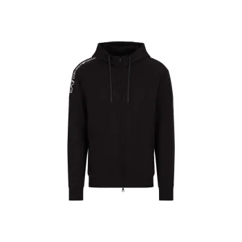 EMPORIO ARMANI Logo Printed Zipped Hoodie