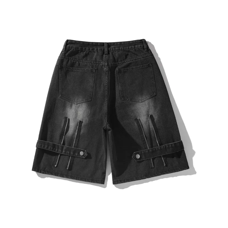 DUNHUANG ART INSTITUTE Denim Shorts Unisex-1