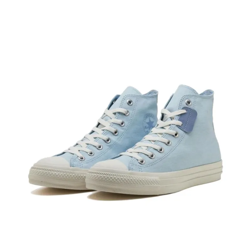 Converse All Star Slip Resistant Abrasion Resistant Shock Absorbers High Top Canvas Shoes Unisex Light Blue-2