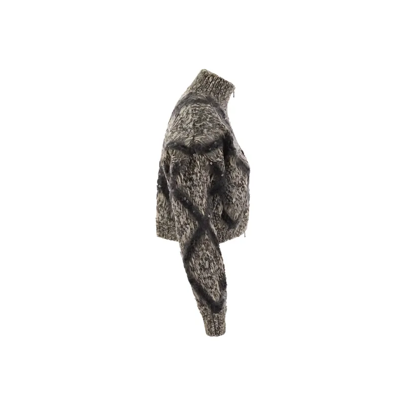 Brunello Cucinelli Sequin Embellished Knit Zipped Cardigan-2