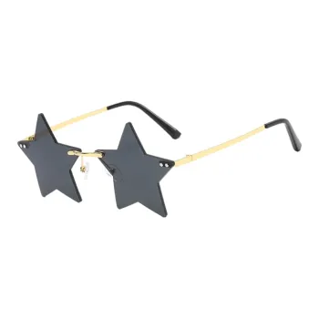 YUZHAOLIN PC Metal Irregular Shape Sunglasses Women's