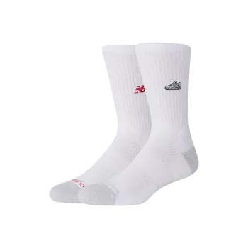 New Balance Active Premium Mid Calf Socks Unisex 2 Pack White