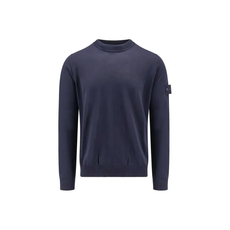 STONE ISLAND Logo Patch Crewneck Jumper-0