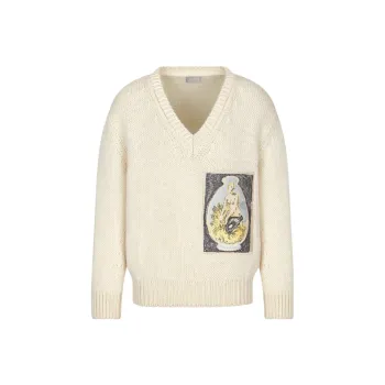 DIOR V Neck Knitted Jumper