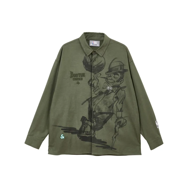 JACK JONES· x NBA Shirt Coat Men's Grass Green-0