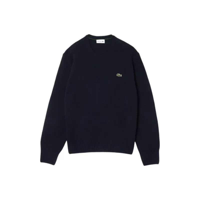 LACOSTE Logo Embroidered Crewneck Knitted Jumper-0