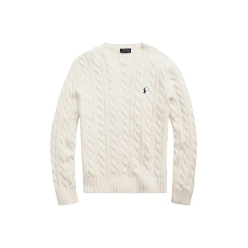 Polo Ralph Lauren Logo Embroidered Cable Knit Jumper