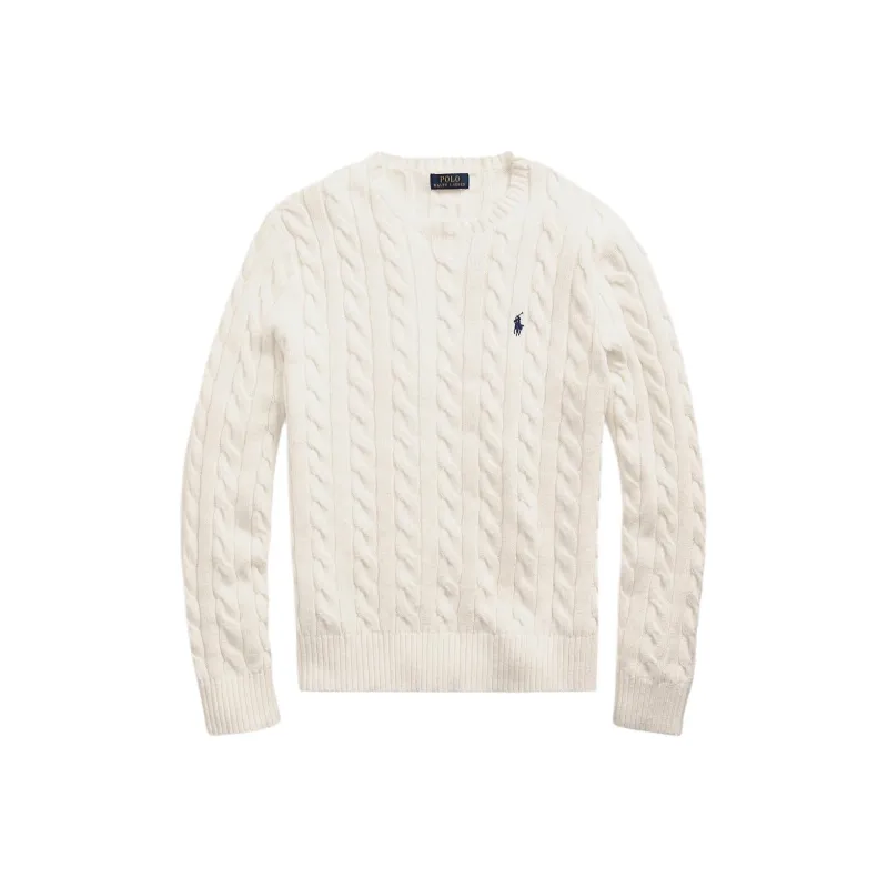 Polo Ralph Lauren Logo Embroidered Cable Knit Jumper-0