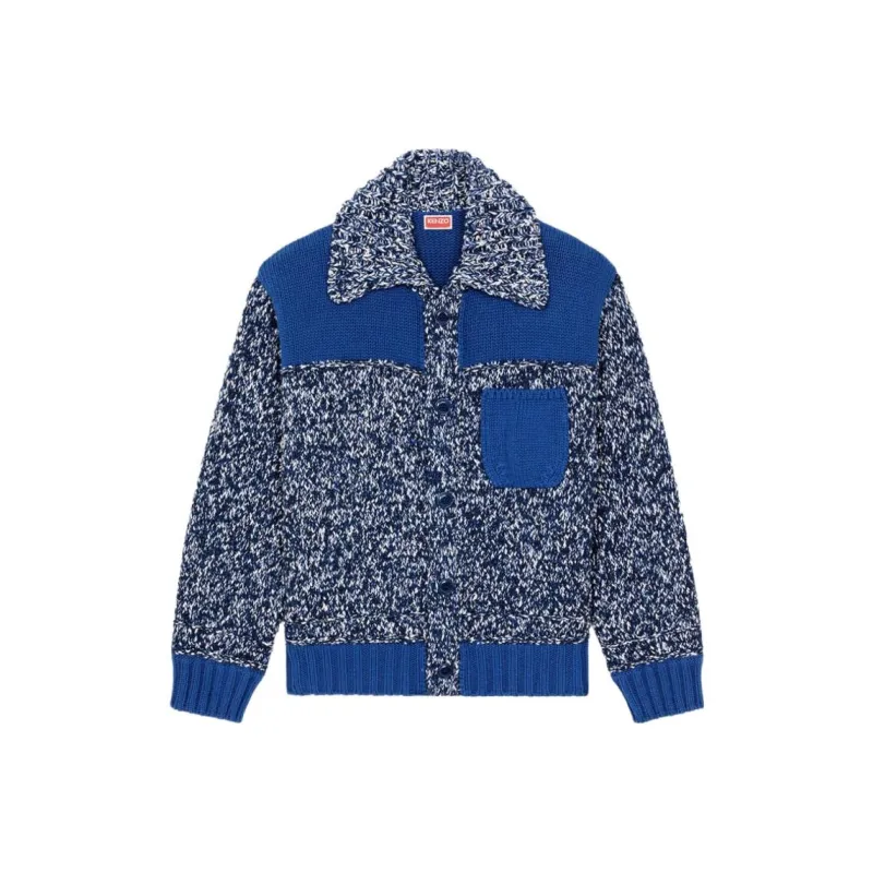 KENZO Contrast panel Knitted Cardigan-0