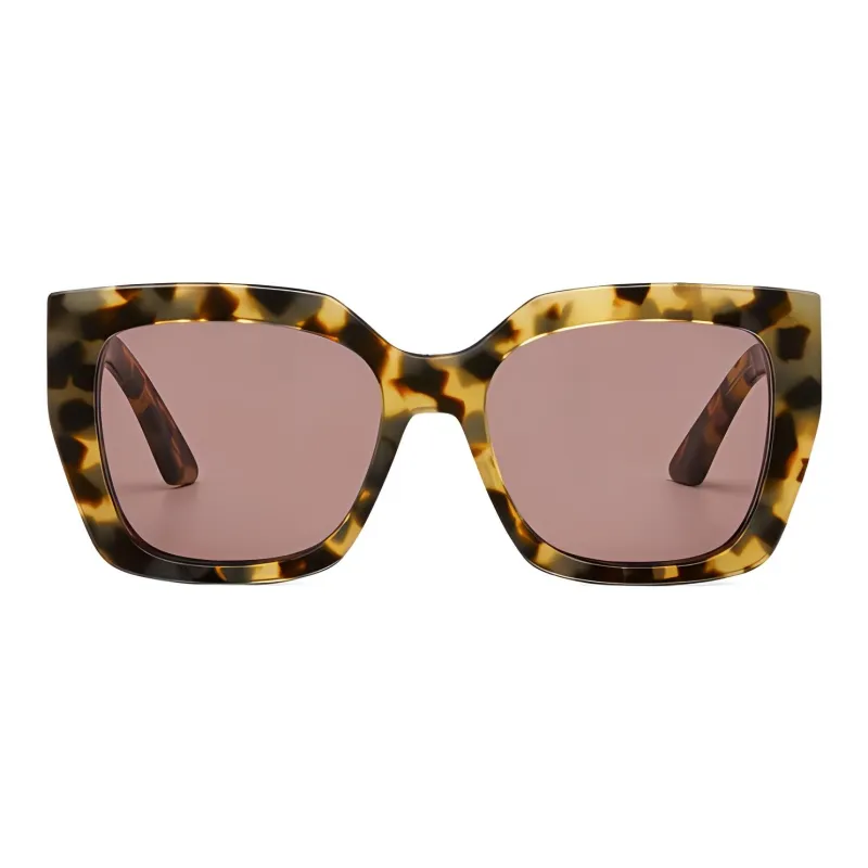 DIOR Acetate Square Sunglasses Women's Yellow-1