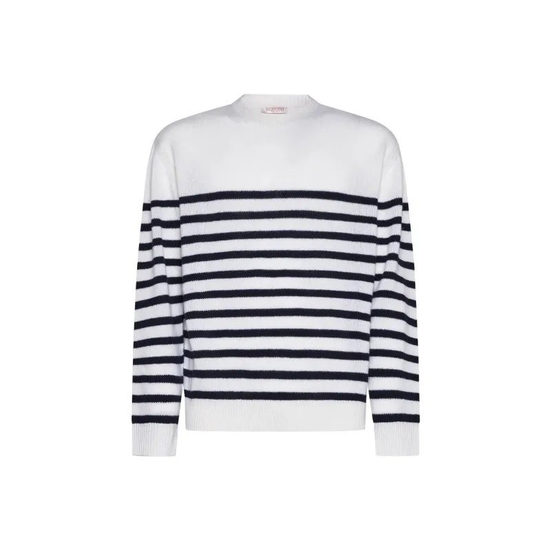Valentino Striped Crewneck Jumper-0