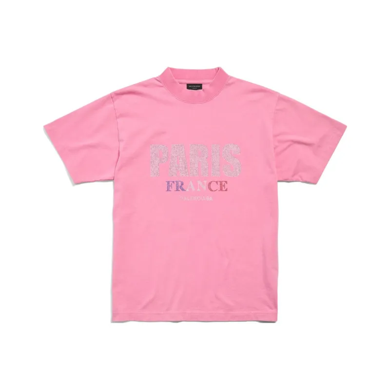 Balenciaga Logo Embroidered Mockneck T Shirt-0