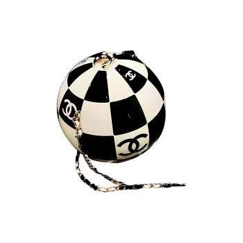 CHANEL Resin Patchwork With Enamel And Metal Evening Party Bag Shoulder Bag Crossbody Bag Women's Black/White
