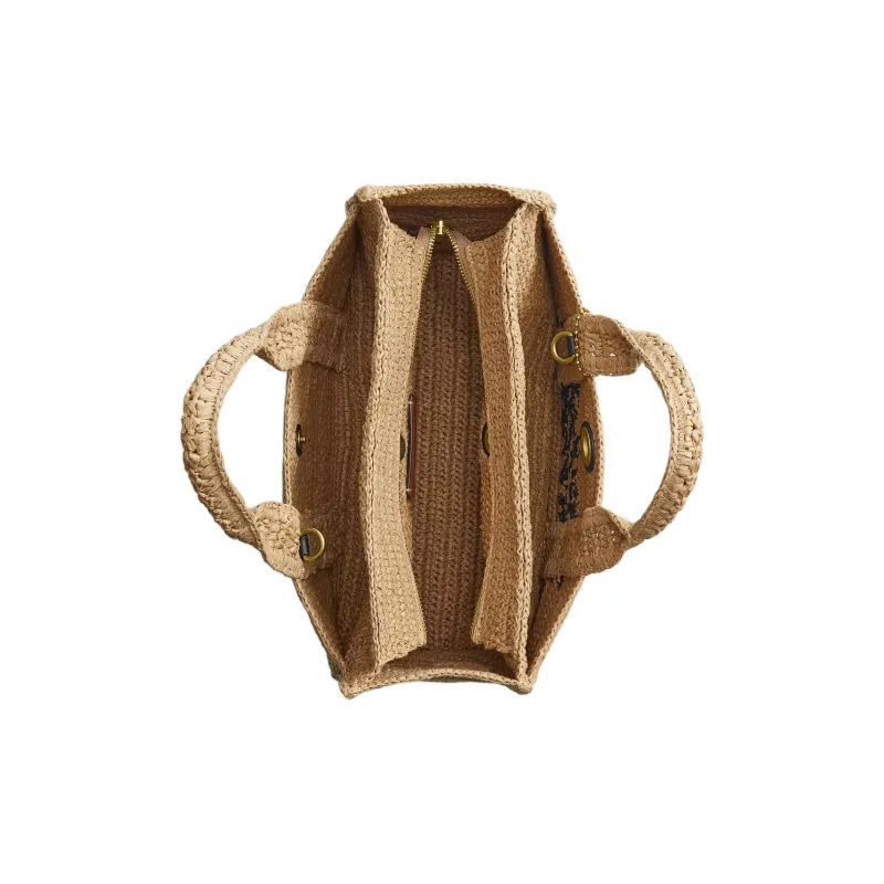 COACH Cargo Paper Tote Bag, Shopping Bag, Shoulder Bag, Handbag Tubas Women's Brass & Natural-3