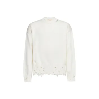 MARNI Distressed Crewneck Knitted Jumper