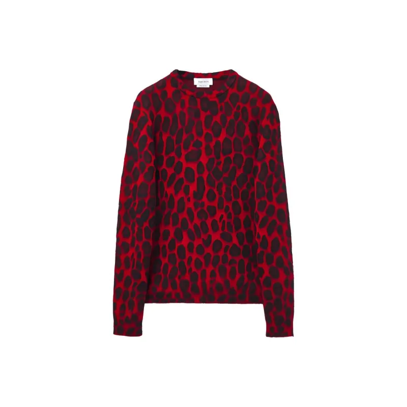 Alexander McQueen Leopard Jacquard Jumper-0
