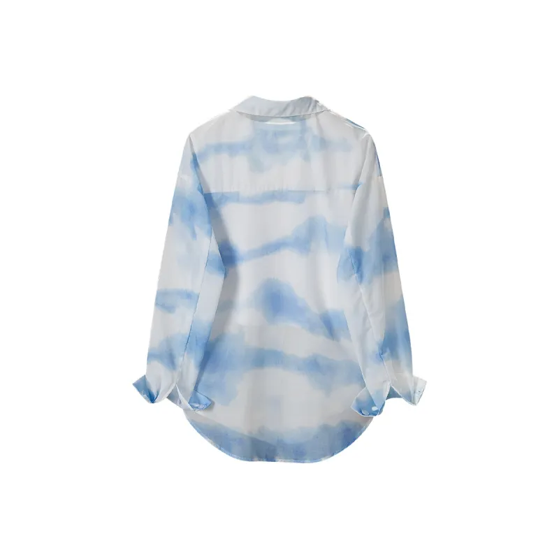 TOUCH Shirts Women's Blue With White Lettering-1