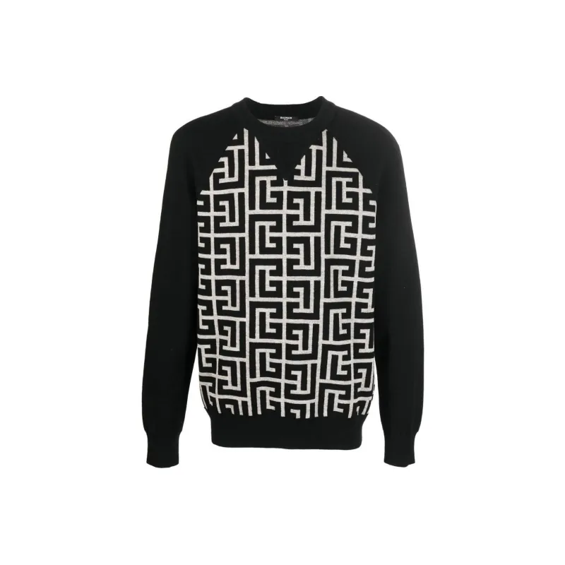 BALMAIN Sweaters Men Black White-0