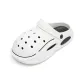 White-Eva Closed Toe Slippers