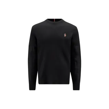 Moncler Logo Embroidered Knitted Jumper