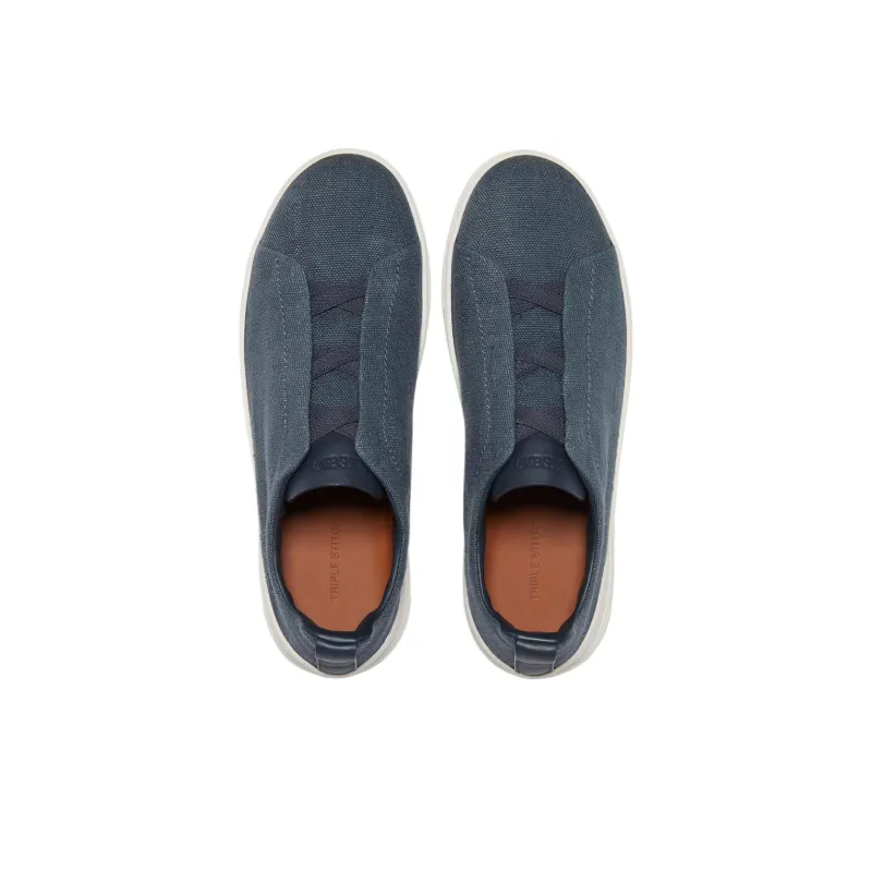 Zegna Casual Shoes Men's Dark Blue-4