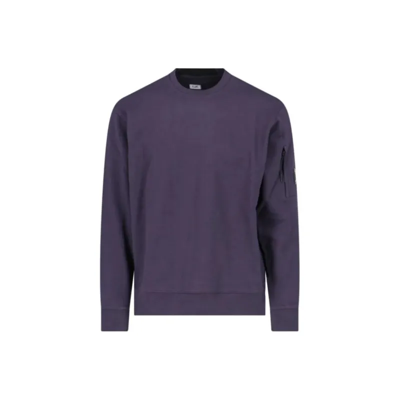 C.P.Company Diagonal Raised Fleece Crewneck Lens Sweatshirt-0