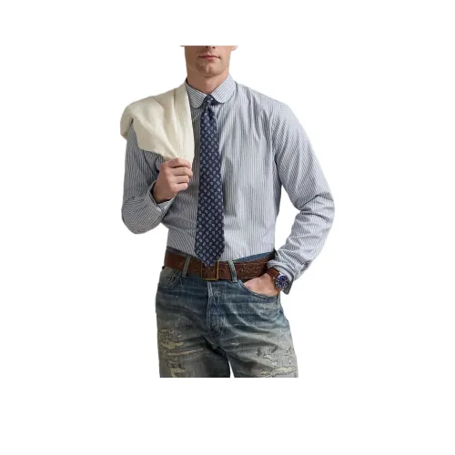 Polo Ralph Lauren Shirt Men's Ivory Blue