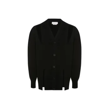 Alexander McQueen Cut Out Knitted Cardigan