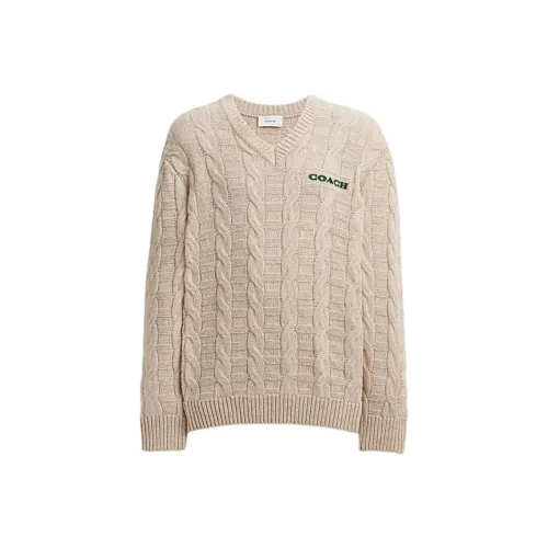COACH FW24 Sweater Men's Light Brown