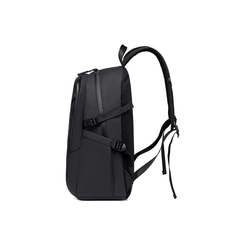 Super Five Polyester Backpack Men's Black/Gray/Orange Red/Ecru-2