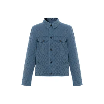 LOUIS VUITTON Denim Jacket Men's Blue