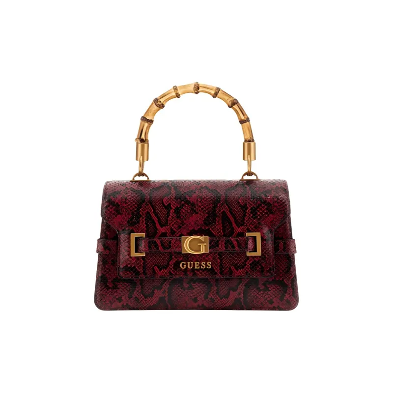 GUESS Polyurethane Shoulder Bag Crossbody Bag Handbag Mini Women's Red-0