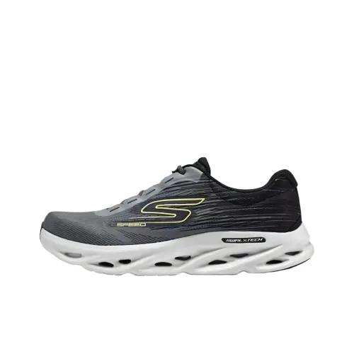 Skechers GO RUN Swirl Tech Speed Low Top Running Shoes Men's Gray