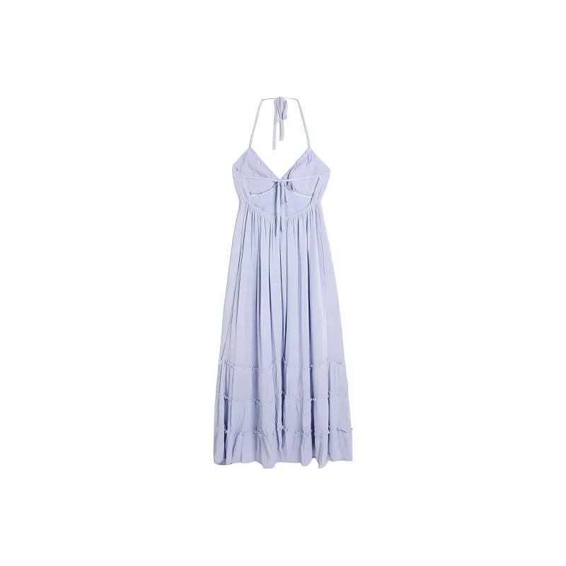 Hollister Sleeveless Dress Women's Gray Blue-1