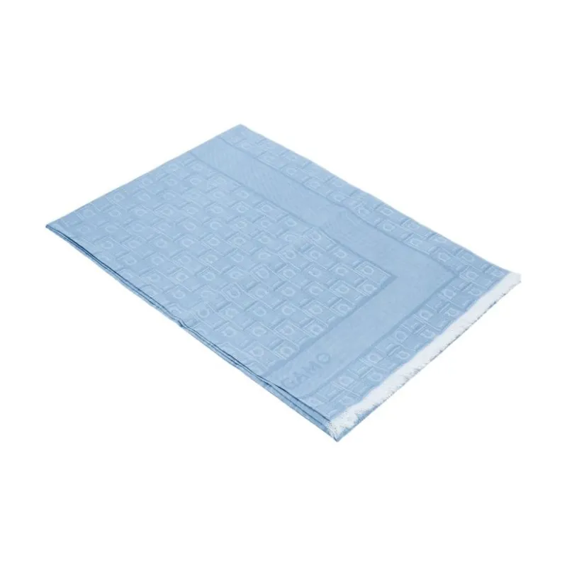 FERRAGAMO Wool Knit Scarves Unisex Blue-2