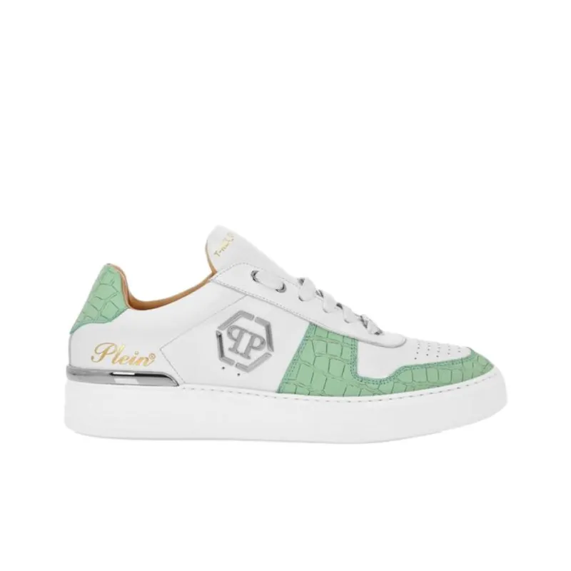PHILIPP PLEIN Slip Resistant Low Top Skateboard Shoes Unisex Green-1