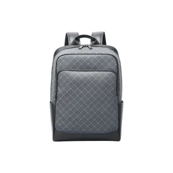 BOPAI PVC Polyvinyl Chloride Backpack Regular Men's Black Gray