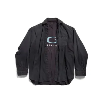 Balenciaga Loop Sports Icon Destroyed Layered Shirt