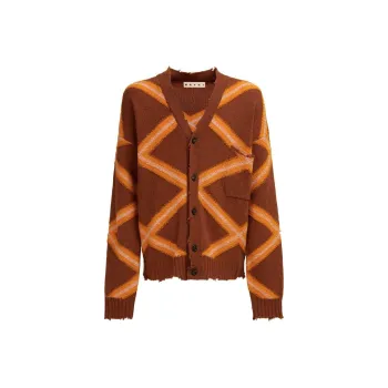 MARNI Intarsia Argyle Cardigan