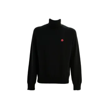 KENZO Turtleneck Boke Flower Embroidered Knitted Jumper