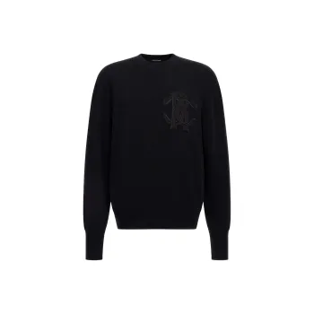 Roberto Cavalli Logo embroidered Wool Sweatshirt