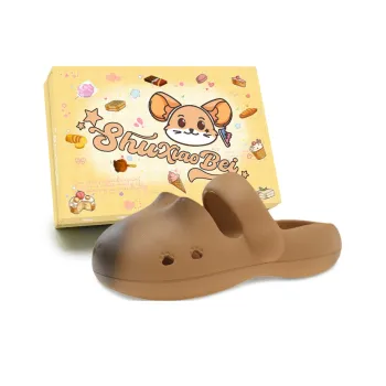 SHUXIAOBEI Clogs Women's Yellow Brown