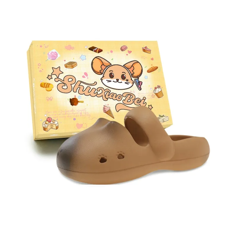 SHUXIAOBEI Clogs Women's Yellow Brown-0